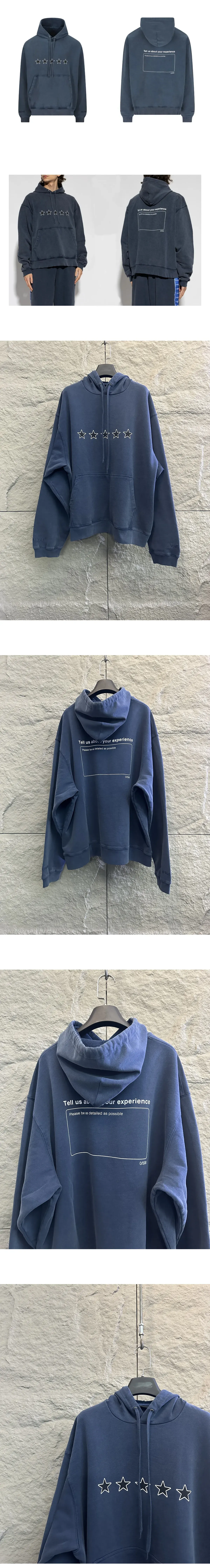 [BALENCIAGA] 남성 발렌시아가 스타 프린트 스웨트 후디