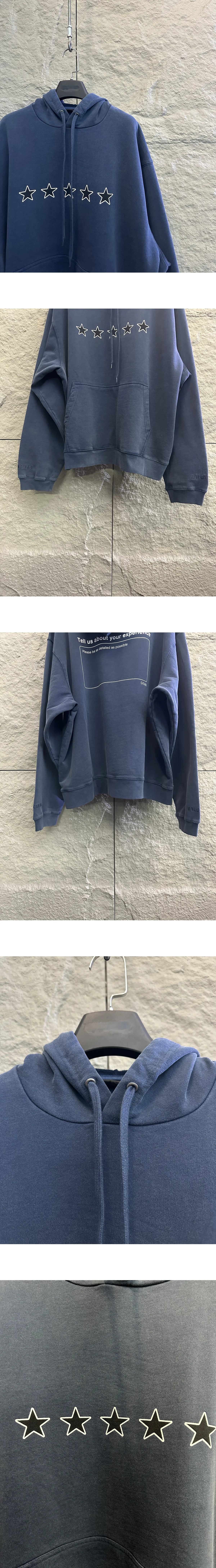 [BALENCIAGA] 남성 발렌시아가 스타 프린트 스웨트 후디