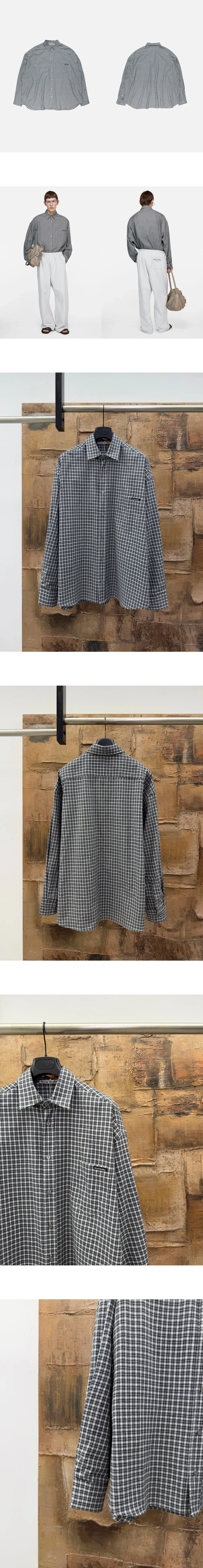 [ACNE STUDIOS] 남성 아크네스튜디오 플란넬 버튼 체크 셔츠