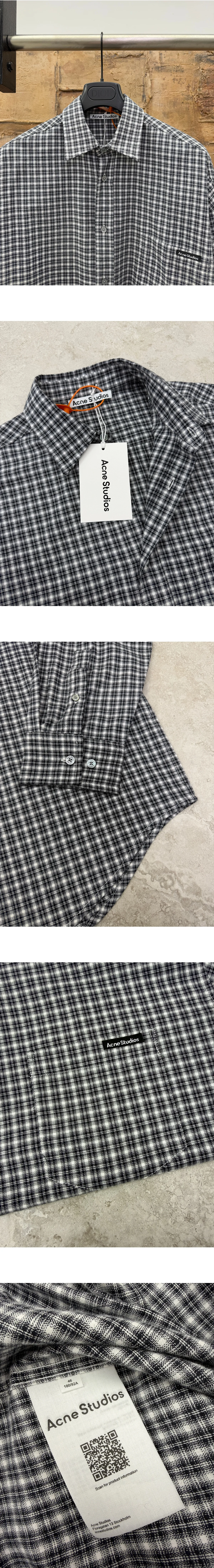 [ACNE STUDIOS] 남성 아크네스튜디오 플란넬 버튼 체크 셔츠