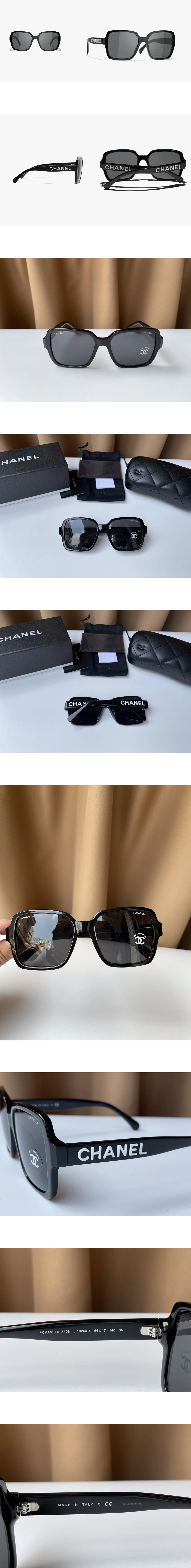 [CHANEL] 샤넬 레터링 로고 스퀘어 CH5408 선글라스 남녀공용