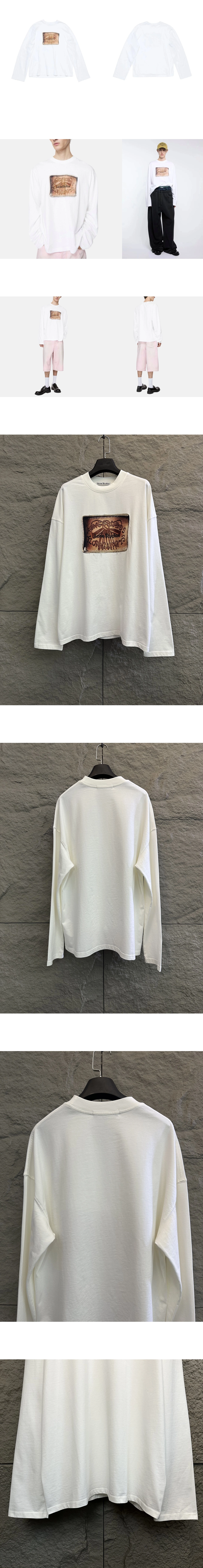 [ACNE STUDIOS] 남성 아크네스튜디오 빈티지 리본 프린트 롱슬리브드 티셔츠