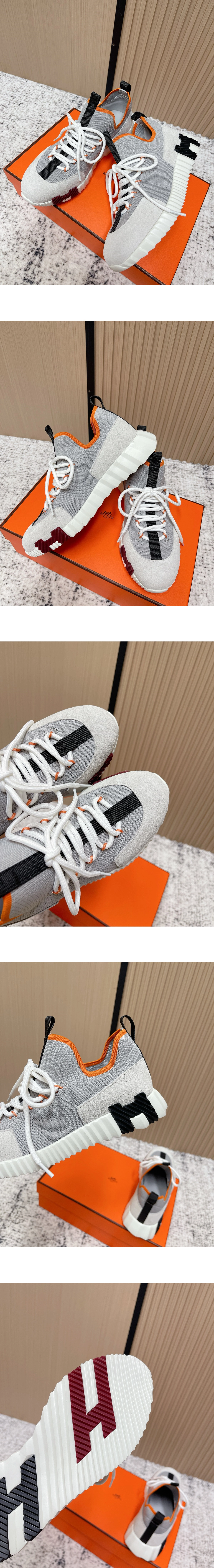 [Hermes] 에르메스 Lift 슬립온 스니커즈 그레이 H252858ZHBG400 남녀공용 (XY)
