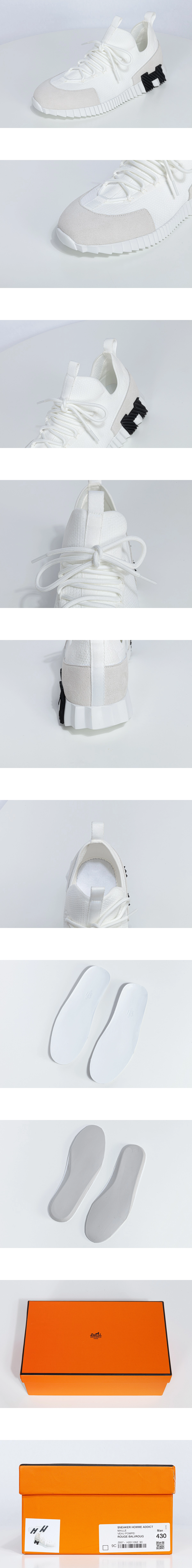 [Hermes] 에르메스 Lift 슬립온 스니커즈 화이트그레이 H252858ZH90400 남녀공용 (XY)