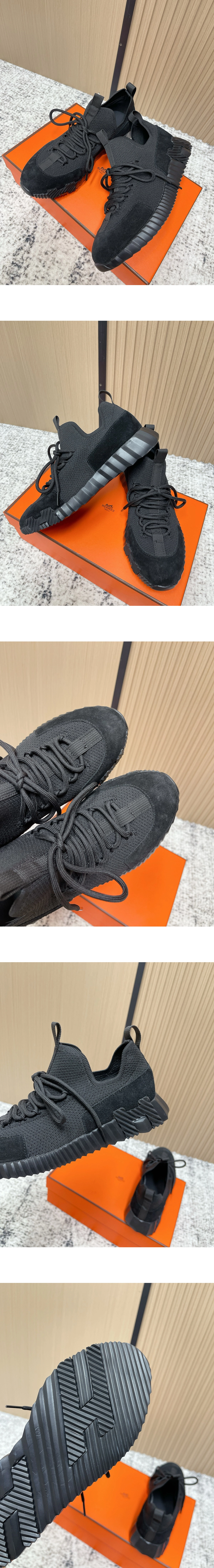[Hermes] 에르메스 Lift 슬립온 스니커즈 올블랙 H252858ZH01450 남녀공용 (XY)