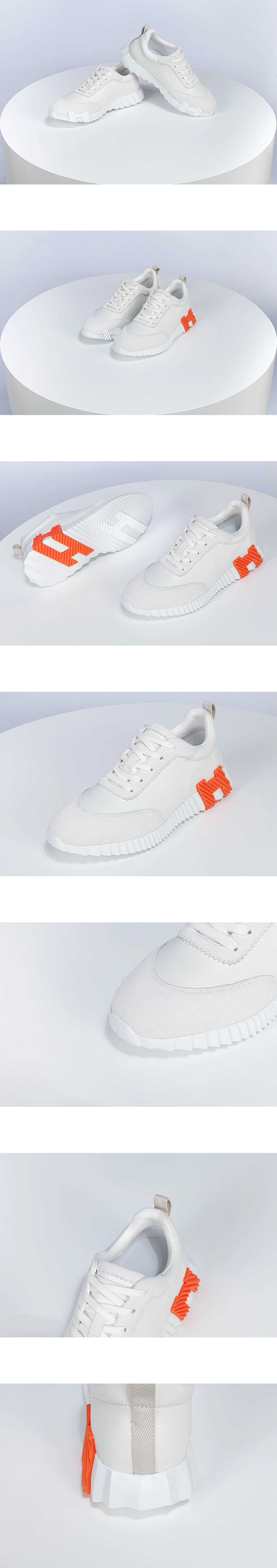 [Hermes] 에르메스 바운싱 스니커즈 화이트오렌지 H221898ZH94 남녀공용 (XY)