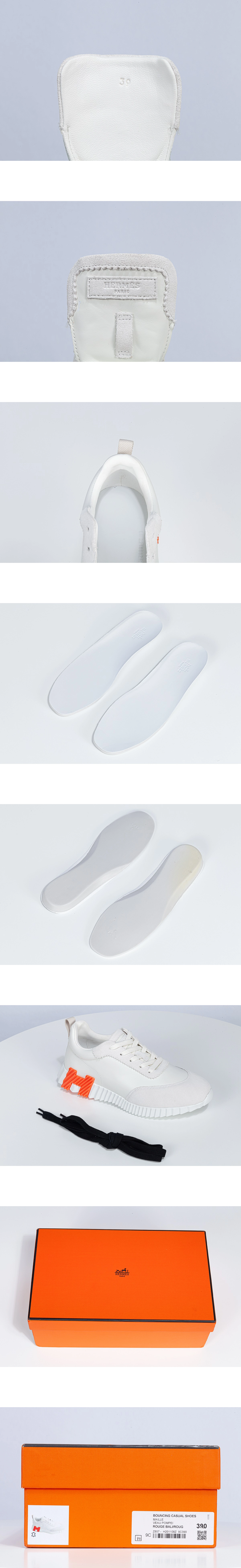 [Hermes] 에르메스 바운싱 스니커즈 화이트오렌지 H221898ZH94 남녀공용 (XY)