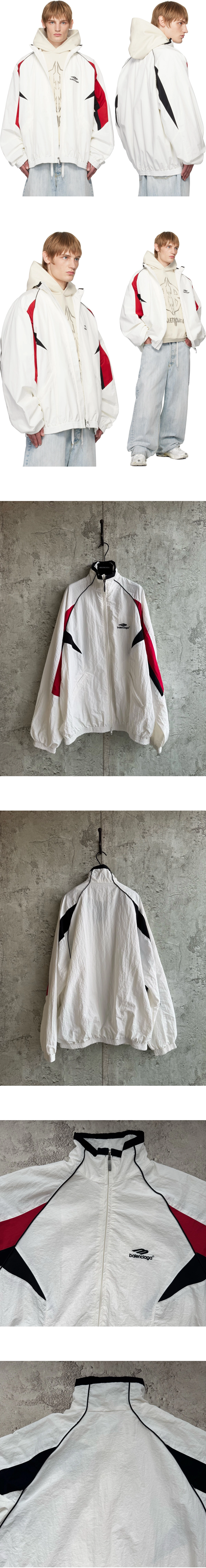 [BALENCIAGA] 남성 발렌시아가 테크노 포플린 트레이닝 재킷