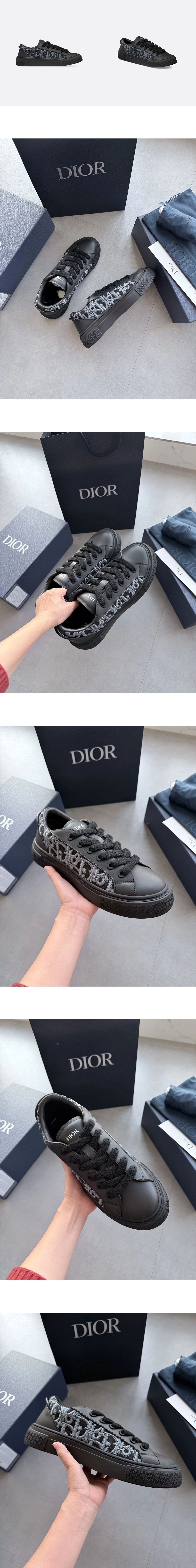[DIOR] 디올 B33 스핀 소가죽 스니커즈 3SN303ZYQ_H968 남성용