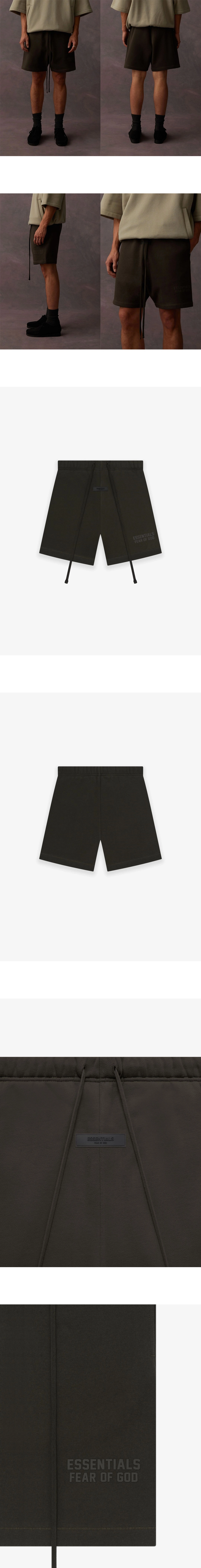 [FEAR OF GOD] 남성 피어오브갓 에센셜로고 드로스트링 스웨트 쇼츠