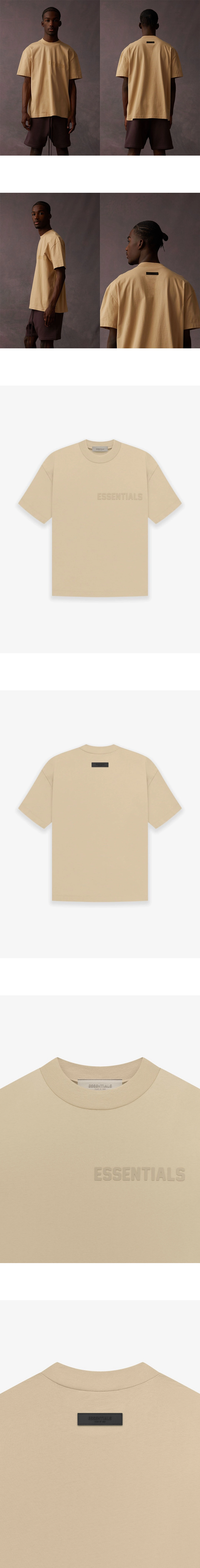 [FEAR OF GOD] 남성 피어오브갓 에센셜로고 쇼트슬리브 티셔츠 