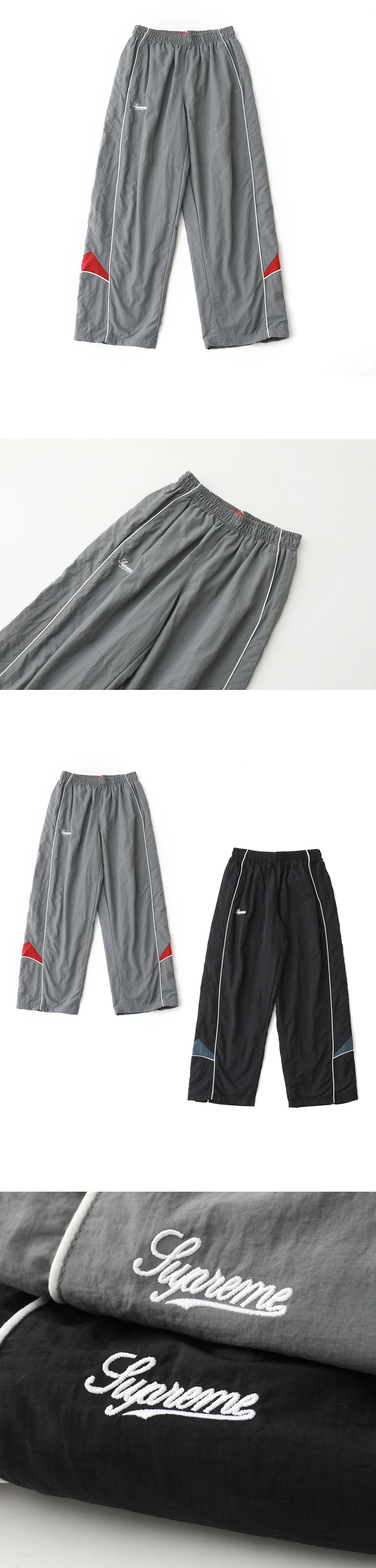 [Supreme] 남성 슈프림 콘트라스트 파이핑 트랙 팬츠