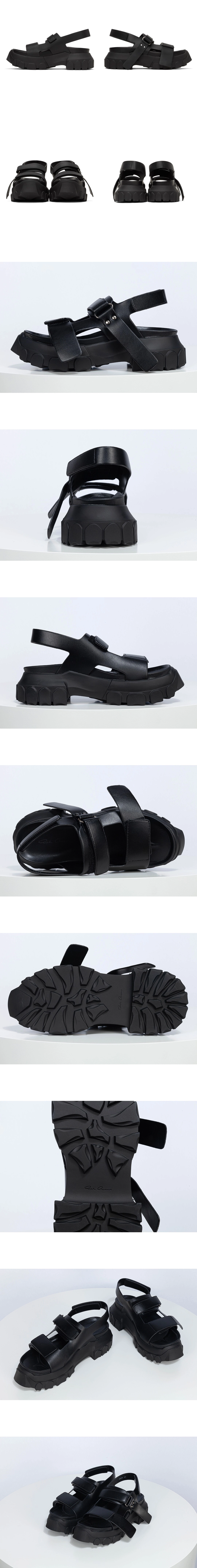 [Rick Owens] 릭오웬스 트랙터 플랫폼 샌들 블랙 남녀공용