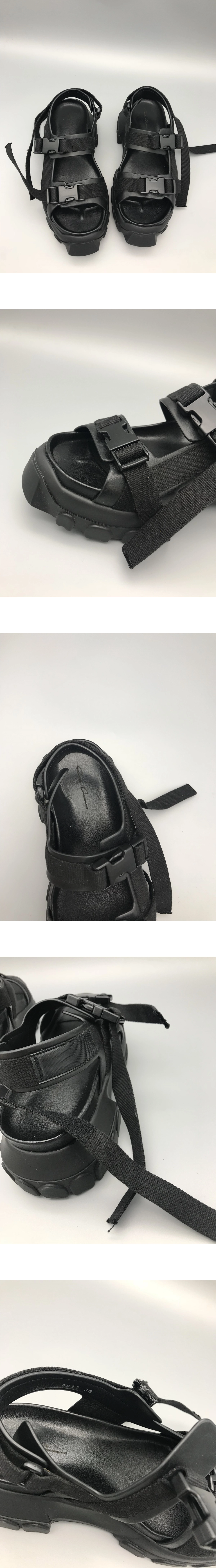 [Rick Owens] 릭오웬스 버클 트랙터 플랫폼 샌들 블랙 남녀공용