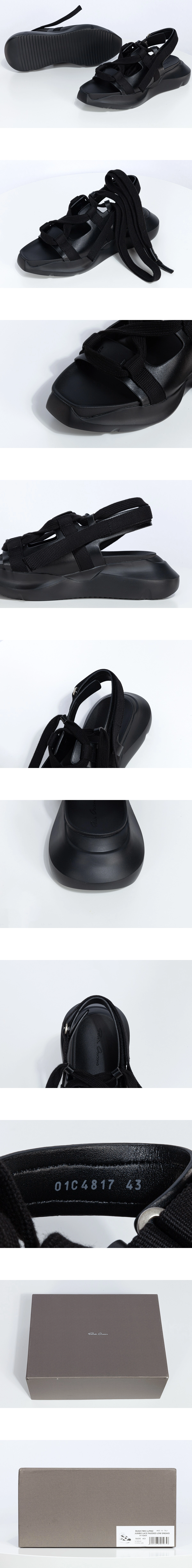 [Rick Owens] 릭오웬스 겟랩 스트랩 샌들 블랙 남성용