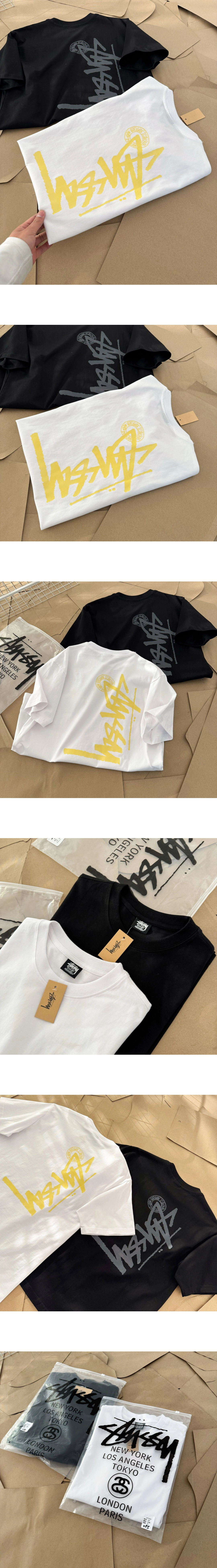 [STUSSY] 남성 스투시 부아나 스탁 프린트 쇼트슬리브 티셔츠