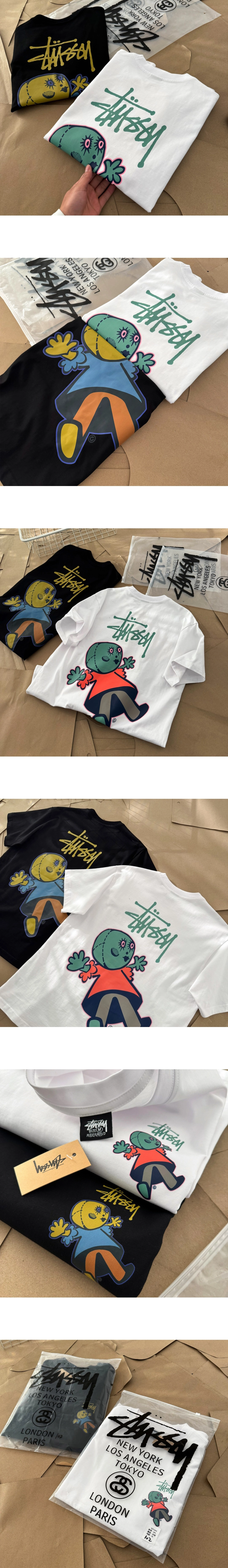[STUSSY] 남성 스투시 돌리 피그먼트 다이드 프린트 티셔츠