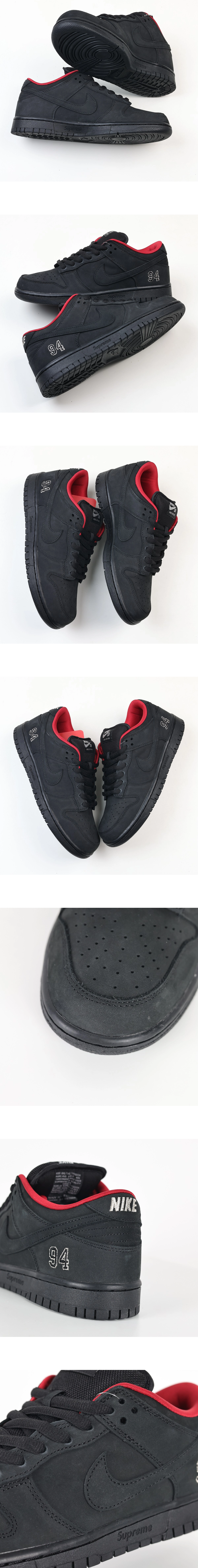 [NIKE] 나이키 x 슈프림 SB 덩크 로우 블랙 HQ8487-001 남성용 (H12)