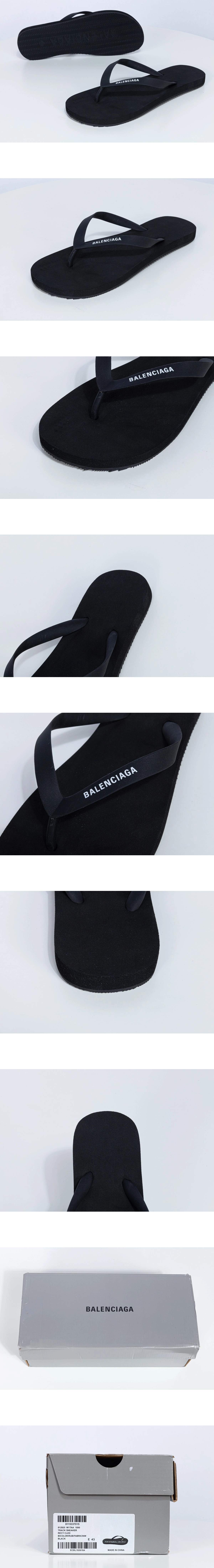 [BALENCIAGA] 발렌시아가 레터링 쪼리 샌들 블랙 812925W1TAA1090 남성용