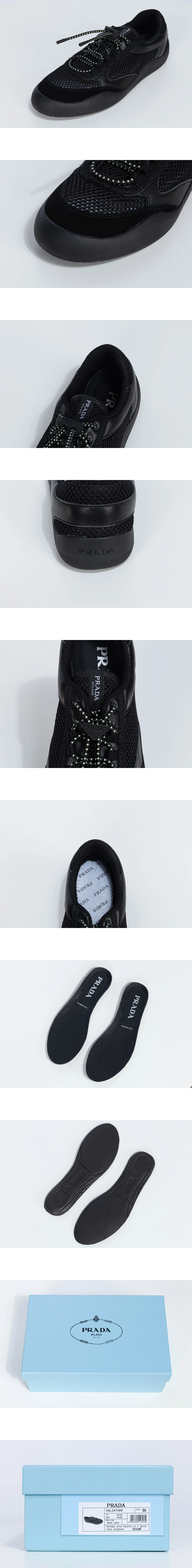 [PRADA] 프라다 Speedrock 스피드락 메쉬 스니커즈 블랙 1E490O-3ZM0-F0002 남녀공용