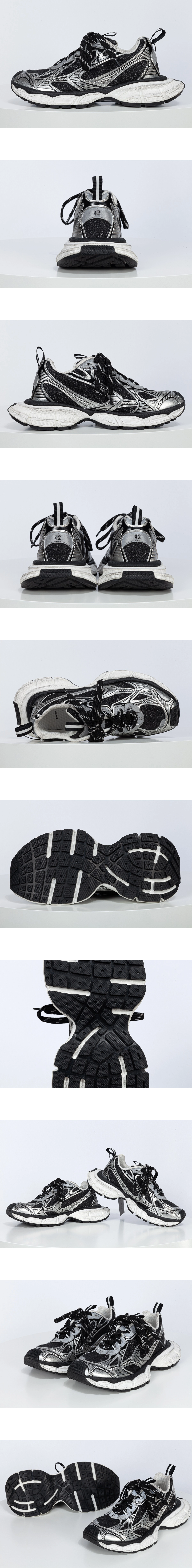 [BALENCIAGA] 발렌시아가 3XL 스니커즈 블랙/실버 734731W3XLX1080 남녀공용 (XA)