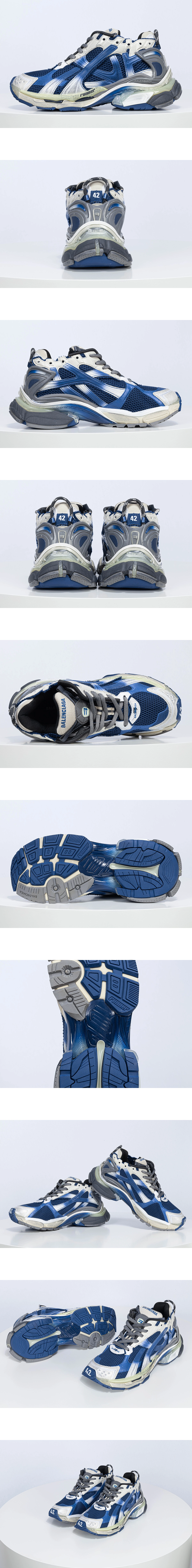 [BALENCIAGA] 발렌시아가 Runner Gradient 러너 그레이디언트 스니커즈 네이비 오프화이트 772774WRUNG2410 남녀공용 (XA)