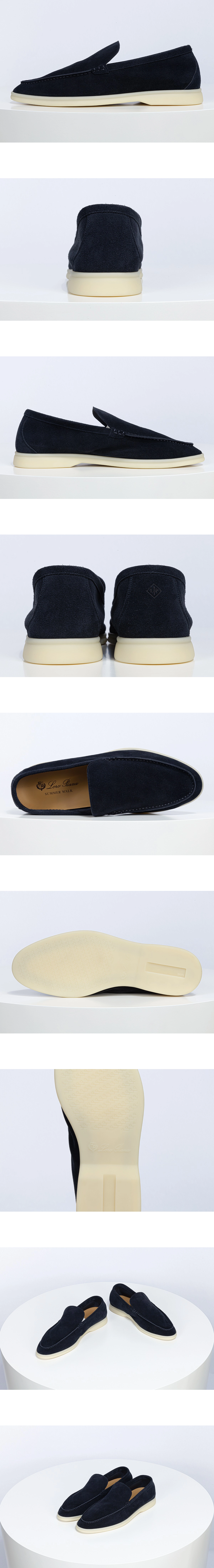 [Loro Piana] 로로피아나 썸머 워크 로퍼 네이비블루 (W000) 남성용