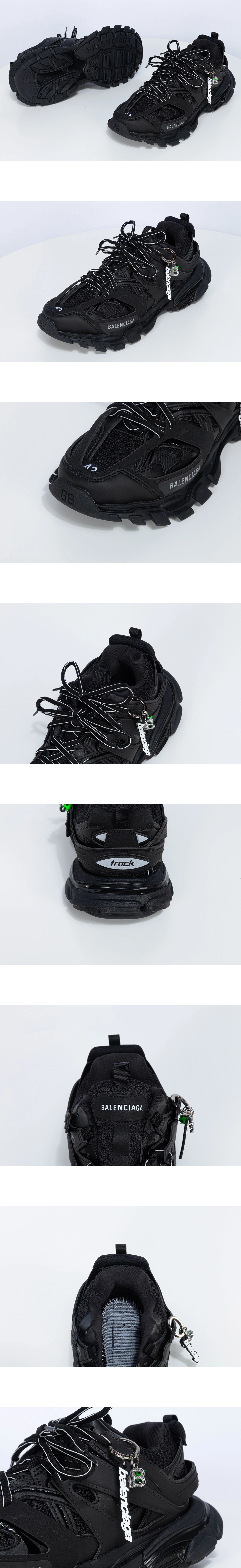 [BALENCIAGA] 발렌시아가 트랙 참 스니커즈 블랙 542023WTRHM1000 남녀공용(VG)