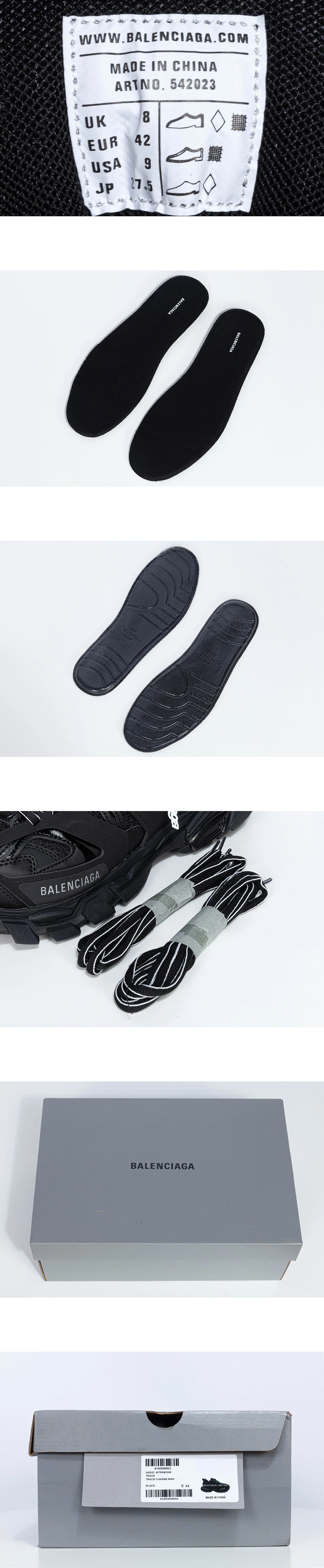 [BALENCIAGA] 발렌시아가 트랙 참 스니커즈 블랙 542023WTRHM1000 남녀공용(VG)
