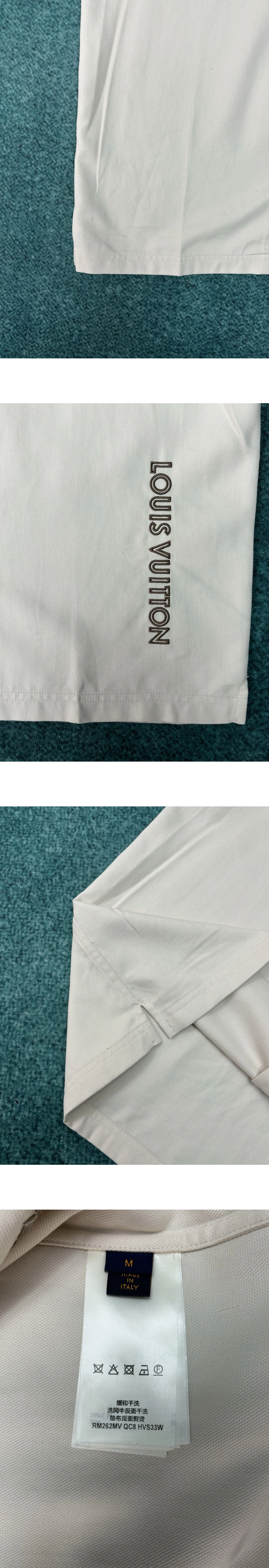 [LOUIS VUITTON] 남성 루이비통 웜 코튼 쇼슬리브 셔츠