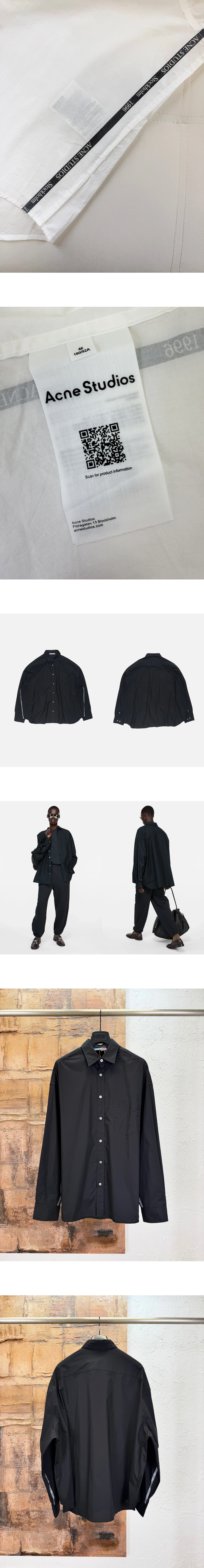 [ACNE STUDIOS] 남성 아크네스튜디오 코튼 포플린 버튼업 셔츠