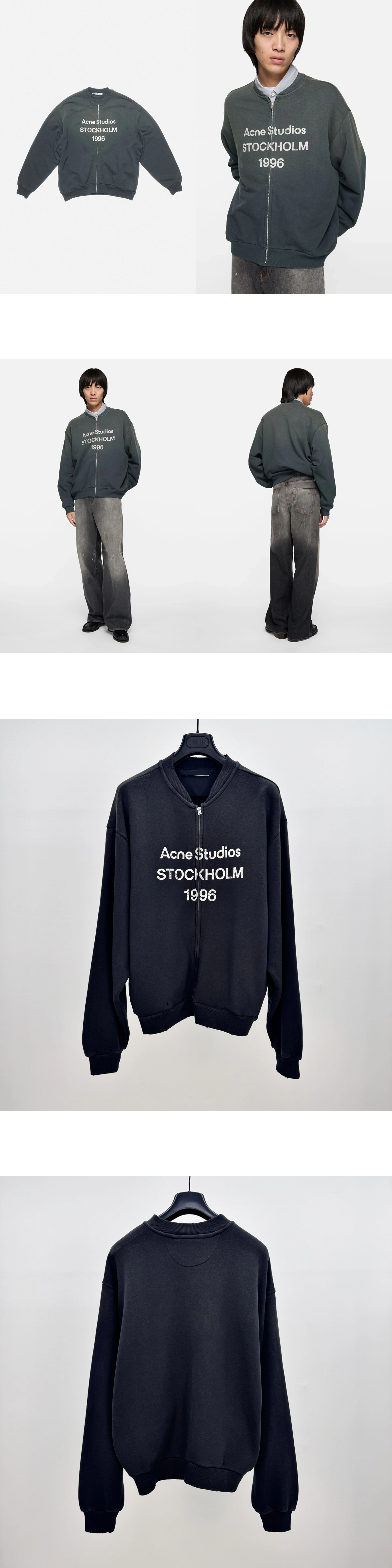 [ACNE STUDIOS] 남성 아크네스튜디오 워시드 집업 가디건 재킷
