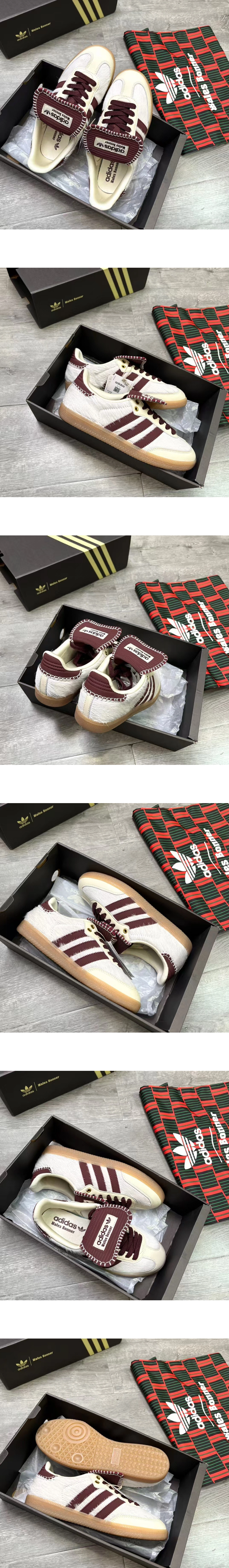 [ADIDAS] 아디다스 x 웨일스 보너 오리지널스 삼바 크림 화이트 미스테리 브라운IE0586 남녀공용