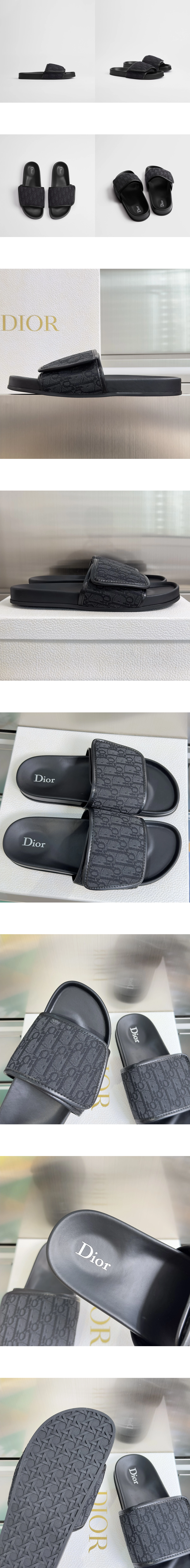 [DIOR] 디올 아쿠아 오블리크 자카드 샌들 블랙 3SA174ZSA_H969_T44 남성용
