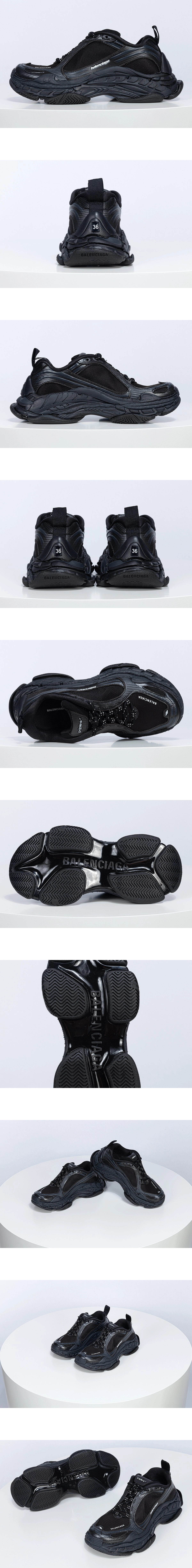 [BALENCIAGA] 발렌시아가 트리플 S.2 스니커즈 블랙/다크그레이 865849WTRS21011 남녀공용 (AB)