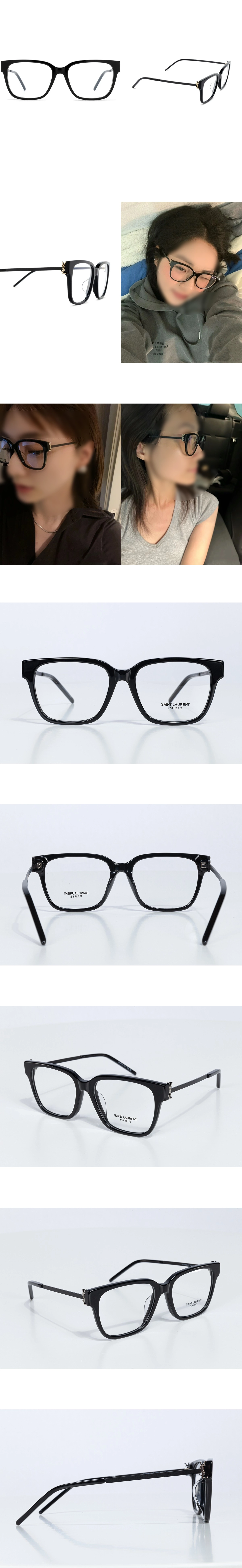 [SAINT LAURENT] 생로랑 스퀘어 프레임 안경테 SLM48OAF001