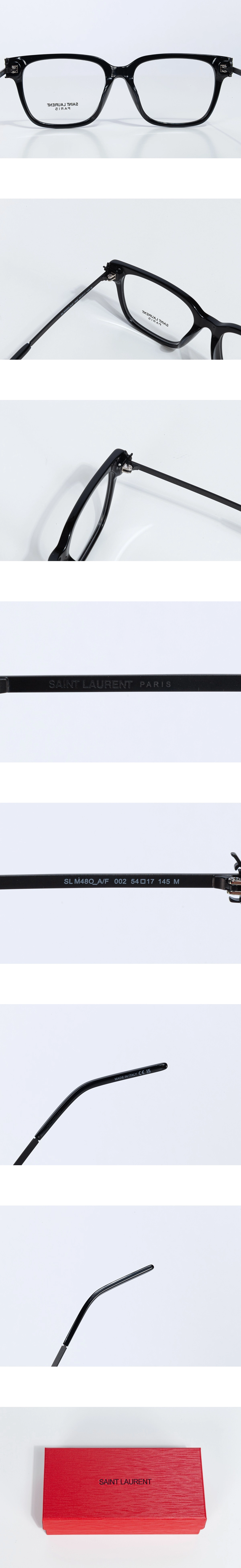 [SAINT LAURENT] 생로랑 스퀘어 프레임 안경테 SLM48OAF001