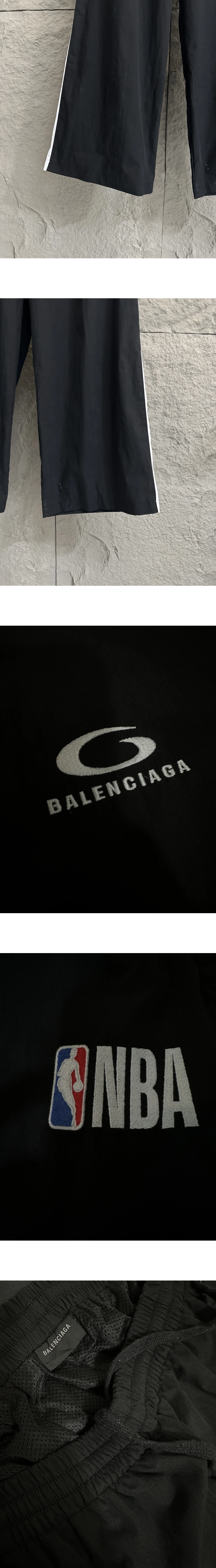 [BALENCIAGA] 남성 발렌시아가 x NBA 콜라보레이션 트랙수트 팬츠 뉴 블랙