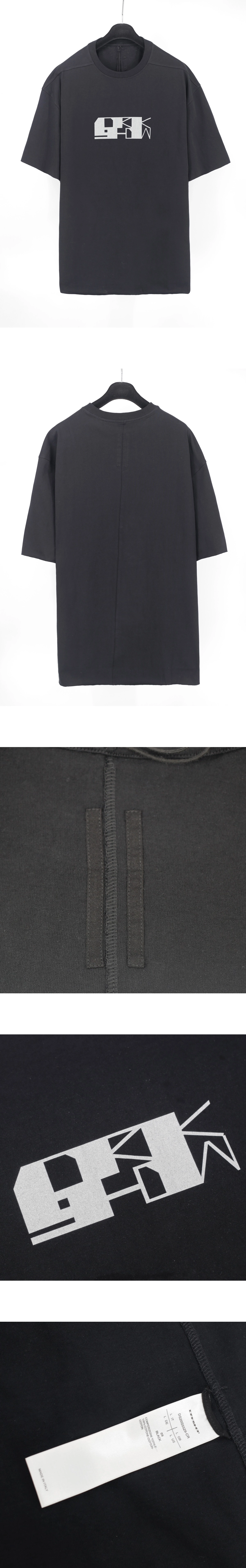 [RICK OWENS] 남성 릭오웬 DRKSHDW 점보 로고 티셔츠 블랙