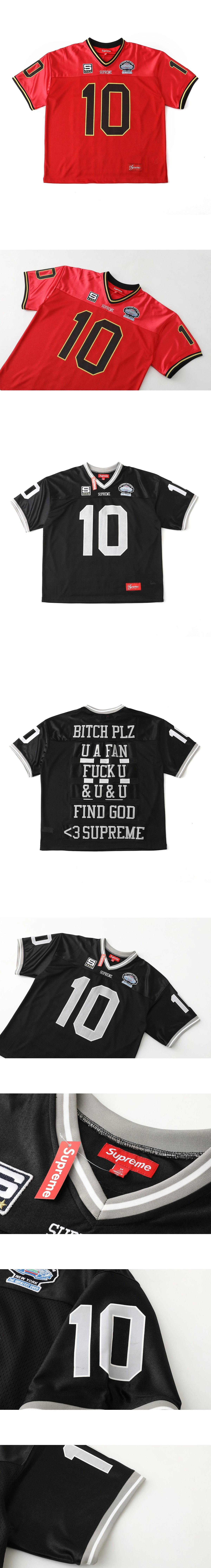 [Supreme] 남성 슈프림 파인드 갓 풋볼 저지 티셔츠