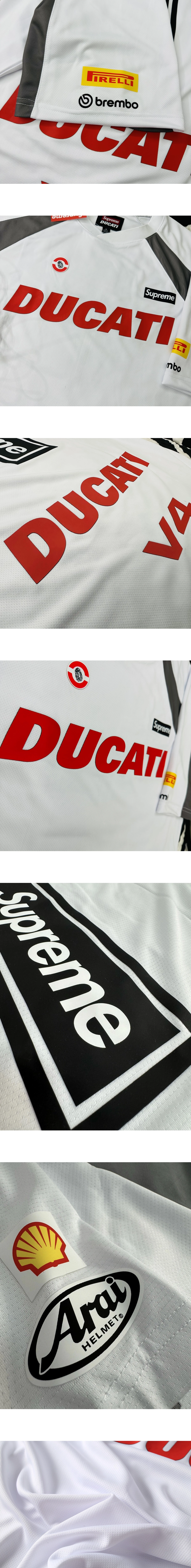 [Supreme] 남성 슈프림 x DUCATI x 두카티 사커 저지 티셔츠