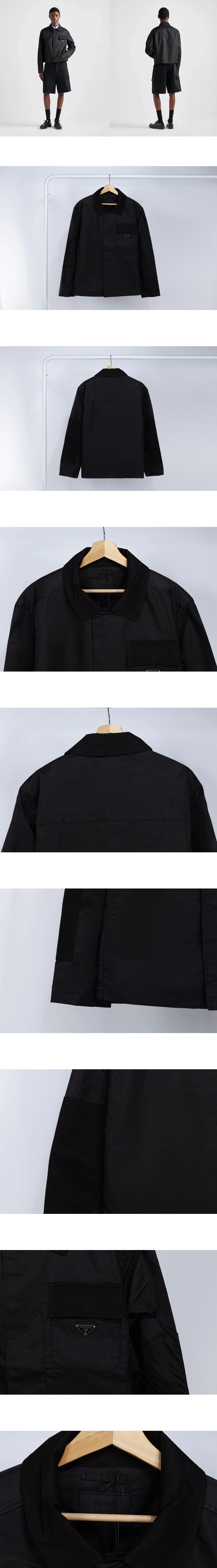 [PRADA] 남성 프라다 리나일론 가바딘 재킷 블랙