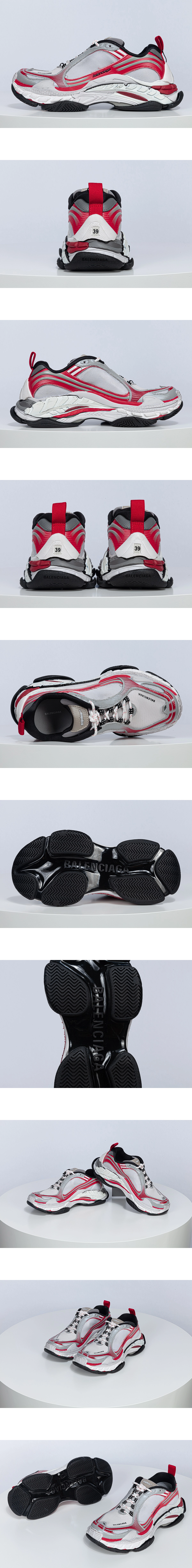 [BALENCIAGA] 발렌시아가 트리플 S.2 스니커즈 그레이/레드/화이트 865849WTRS21169 남녀공용 (AB)