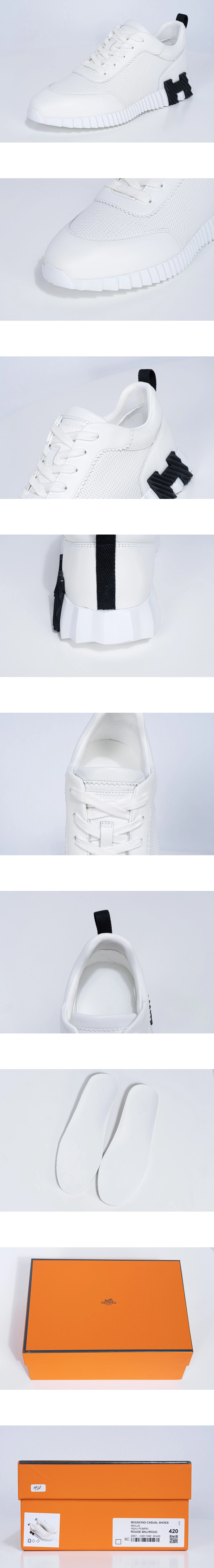 [Hermes] 에르메스Bouncing 스니커즈 화이트 H261013Z E2 남녀공용