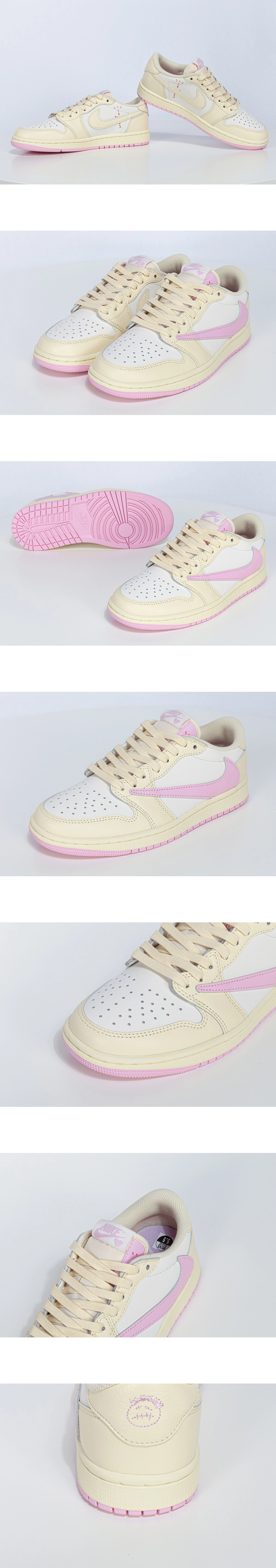 [AIR JORDAN] 에어조던 1 x 트래비스 스캇 레트로 로우 OG SP 모슬린 샤이 핑크 IQ7604-100 남녀공용 (LW)