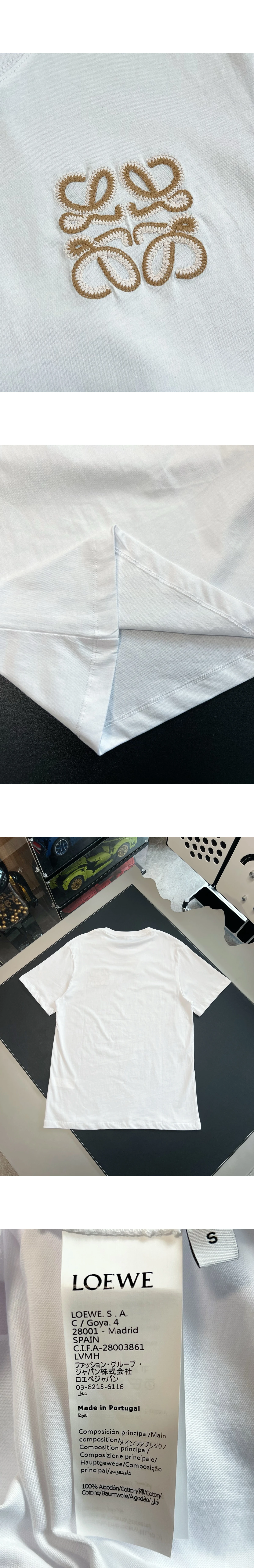 [LOEWE] 남성 로에베 릴렉스 핏 아나그램 자수 코튼 티셔츠