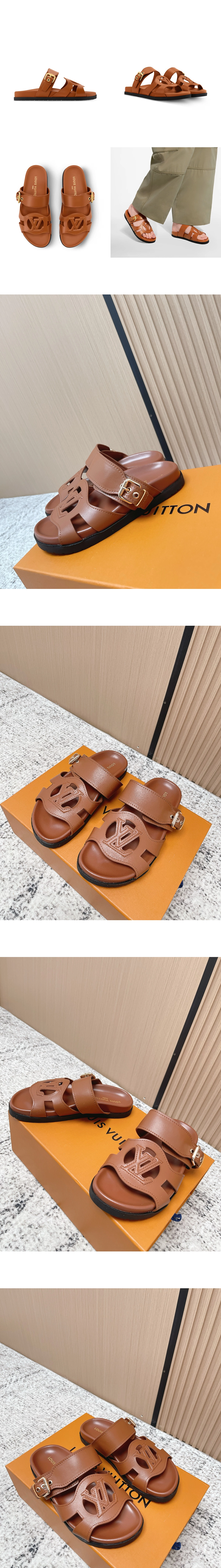 [LOUIS VUITTON] 루이비통 이솔라 컴포트 뮬 코냑 브라운 1AJOPA