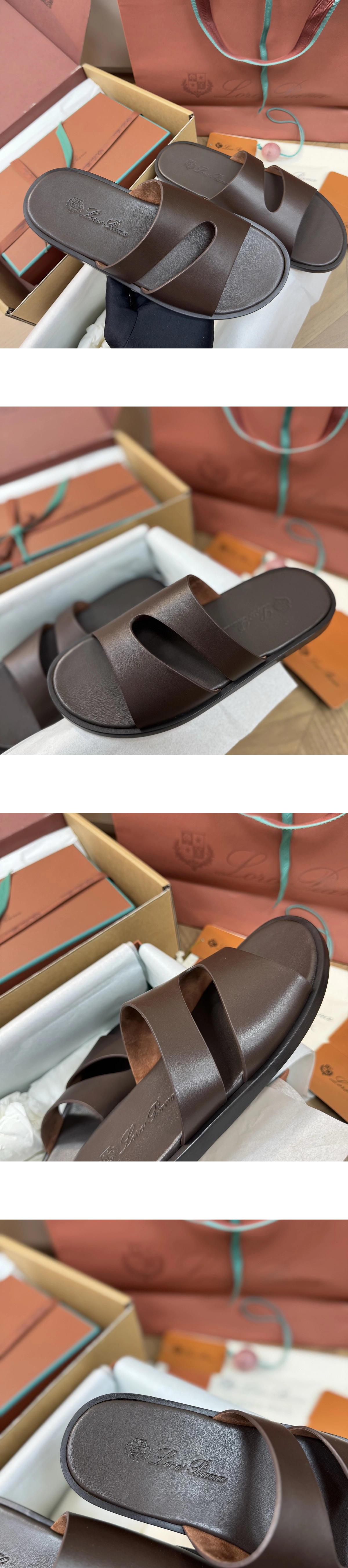 [[Loro Piana] 로로피아나 필라 플레인 워크 샌들 다크 모카 FAP1185-H0JF