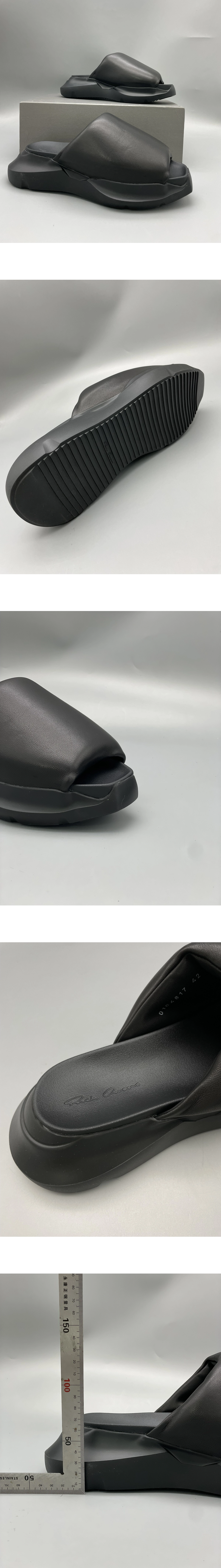 [RICK OWENS] 릭오웬스 EDFU 게스 퍼퍼 슬라이드 블랙RU02B2819LLP-99