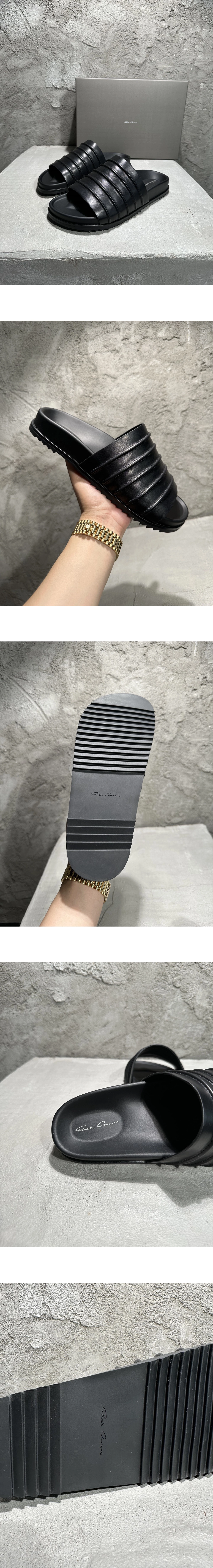 [RICK OWENS] 릭오웬스 룰만 그놀라 가죽 샌들 RU01C4838LCG